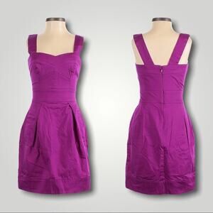 FRENCH CONNECTION Y2K NEON PURPLE SLEEVELESS DRESS - 0